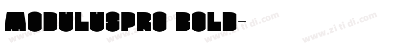 ModulusPro Bold字体转换